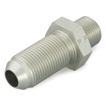 Parker Triple-Lok 37Deg Straight Bulkhead MaleConnector, Male JIC 37Deg to Male NPTF w/o Locknut, Steel, WFTX 6 WFTX-S